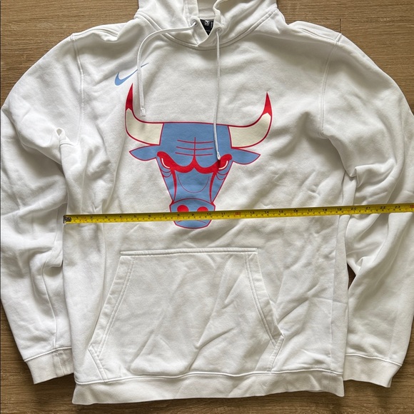 Nike Chicago Bulls Hoodie 2019 City Edition White Mens Size Large - Picture 3 of 5